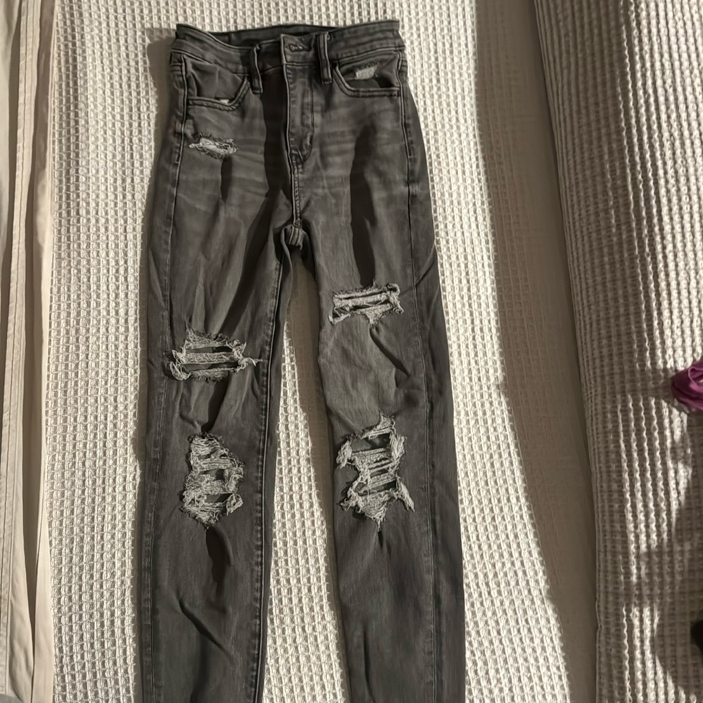 Black ripped jeans